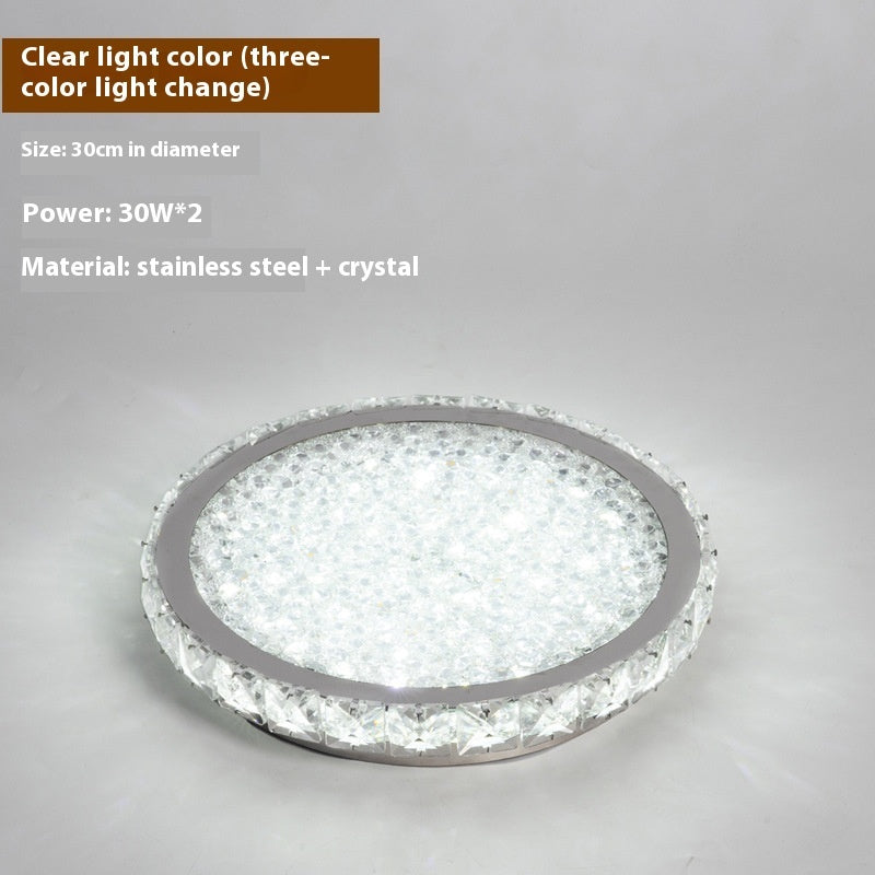 Ultra Thin LED Crystal Lamp Bedroom Ceiling Light